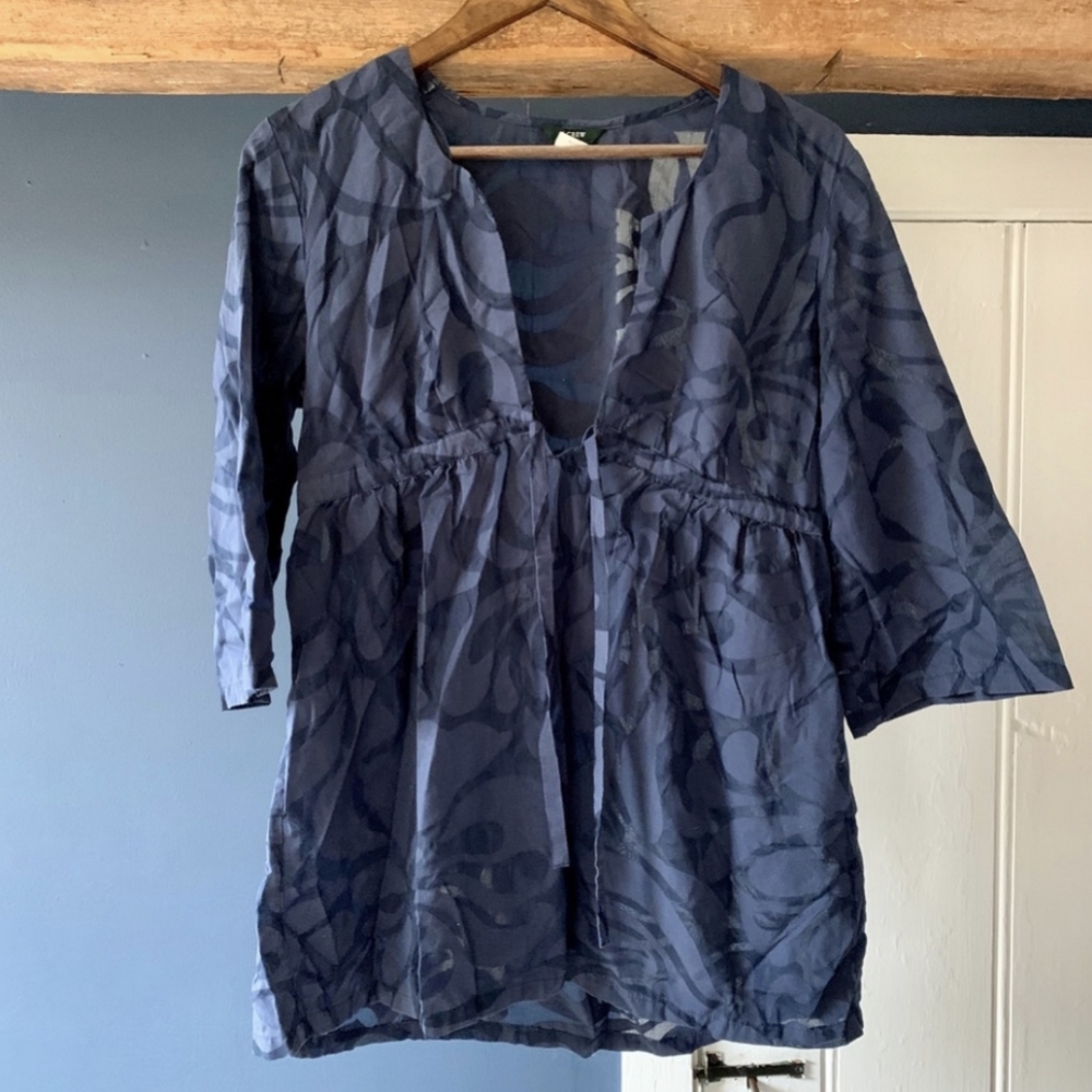 J.CREW beach cover up. Size small. Navy. Soft cotton! Really cute!